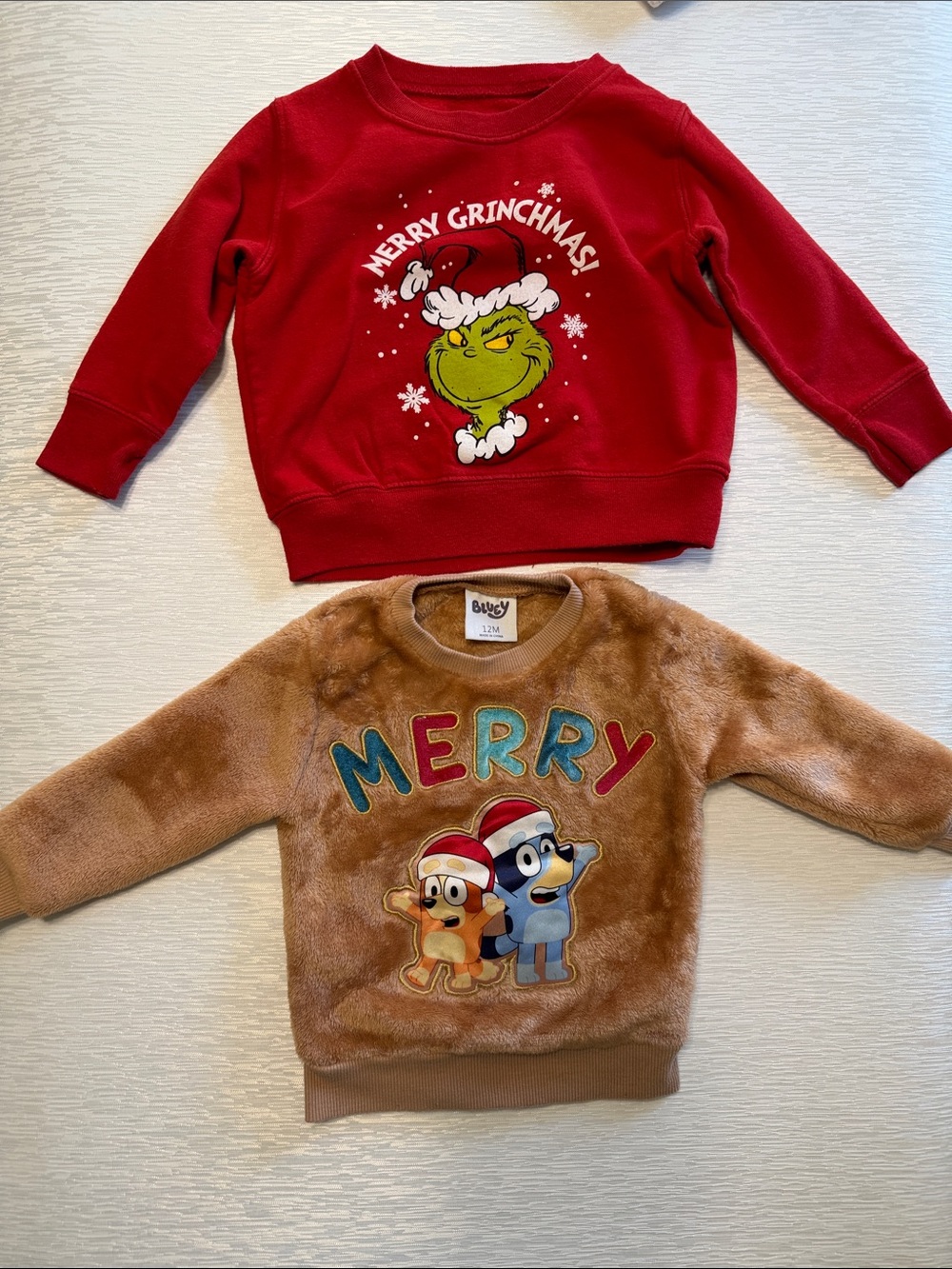 Kids Red 'Merry Grinchmas' Sweatshirt - Unbranded